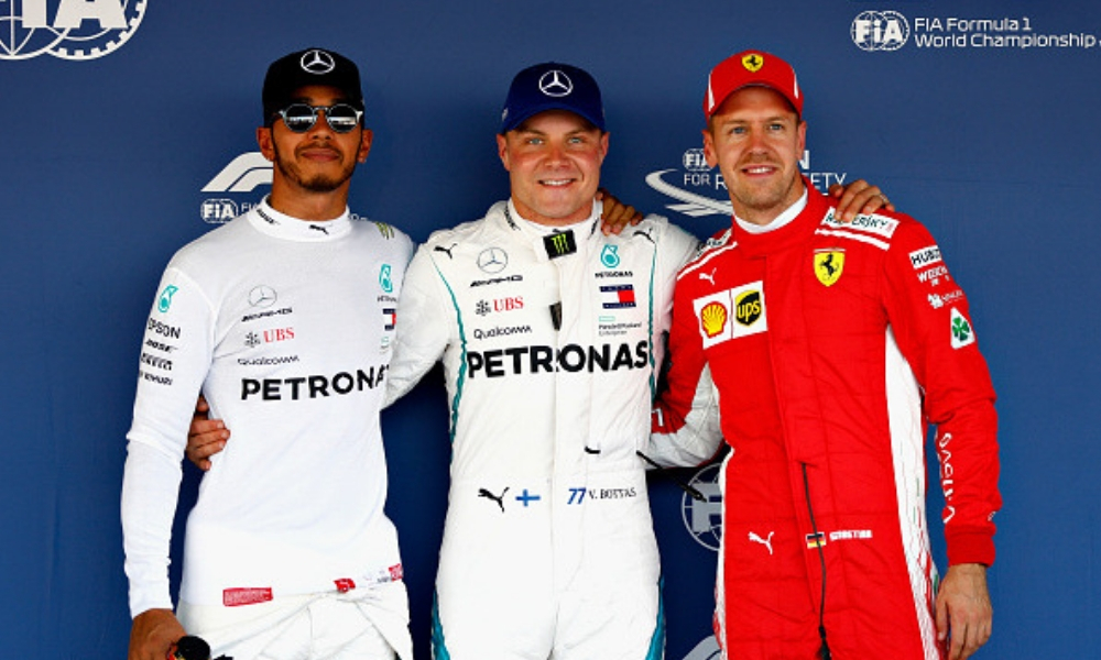 Bottas le arrebató la pole a Hamilton
