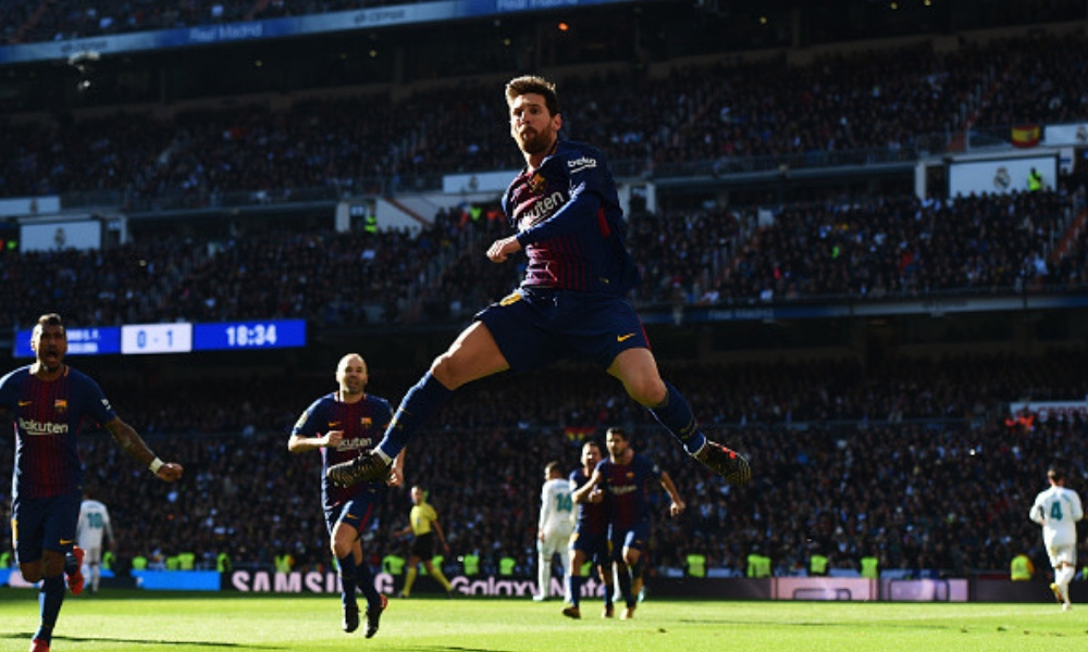 Messi cuando se enfrenta al Real Madrid